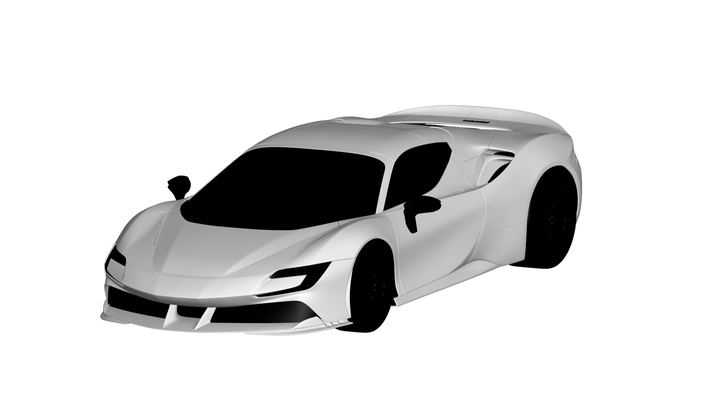 ferrari araignée jeu voiture auto véhicule transport rc ar vr prêt augmenté réalité virtuel car3d 3d print model - Mito3D