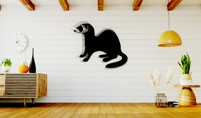 yaban gelinciği hayvan duvar sanat 3d print model - Mito3D