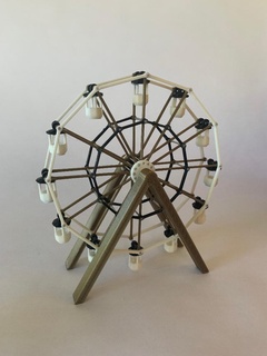 ferris wheel rides thrill enjoyment small printable assembly customizable carnival decoration miniature 3d print model - Mito3D