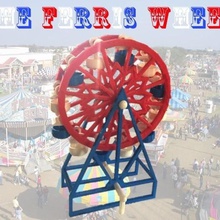 ferris wheel game mechanical toys white turn toy spin rubber band ride red pulley handle fun fair carnival build blue baileyandzack assembly assemble amusement park 3d print model - Mito3D