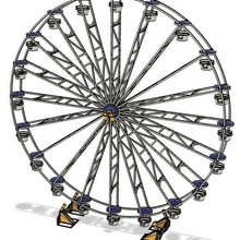 Ferris roda 1 32 escala escalomodelo 3d print model - Mito3D