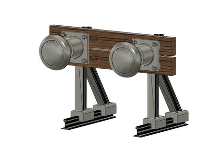 ferrovia - paracolpi classico binario tronco modelismo ferroviario tronchino models art 3d print model - Mito3D