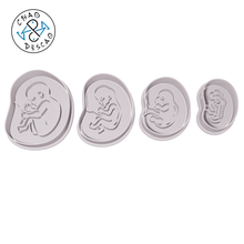 fetal development - cookie cutter fondant polymer clay gadget pregnancy pastry baking birthday icing 3d print model - Mito3D