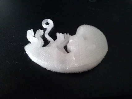 fetus keychain baby christmas ornament pregnancy keychains 3d print model - Mito3D