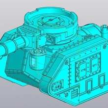 feudal tanque leman russ martillo guerra 3d print model - Mito3D