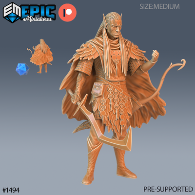 fey elf summer dnd miniature tabletop miniatures gaming monster 3d model rpg dndminis stl file game epic-miniatures dndminiatures 3dprint 3dminiature printedminis 3dprinting dungeon fantasy roleplaying dragon warrior undead pre-supported 3d print model - Mito3D