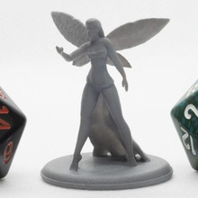 fey goddess - tabletop miniature game 28mm beauty dnd dungeons dragons fairy fantasy miniatures pathfinder pixie toy wargaming warhammer wings woman 3d print model - Mito3D