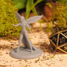 fey goddess - tabletop miniature game fairy stl file 3d model mini fantasy warhammer gloomhaven pathfinder critical role gaming rpg dnd dungeons dragons 3d print model - Mito3D