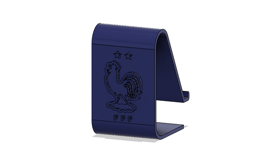 fff telephone holder door phone stand french soccer federation france logo 3d print model - Mito3D