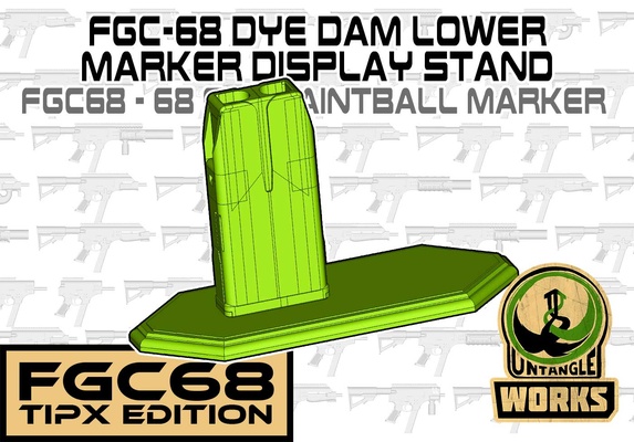 fgc-68 display stand dye dam mag paintball magfed pe cf20 fgc68 3d print model - Mito3D