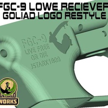 fgc-9 lower receiver goliad logo restyle various fgc fgc9 sport outdoors 3d print model - Mito3D