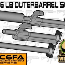 fgc6 af lb outer barrel suppressor set airsoft fgc fgc6fa fgc6s sport outdoors 3d print model - Mito3D