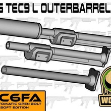 fgc6 af tec9 mkii outer barrel suppressor set airsoft parts fgc fgc6fa fgc6s sport outdoors 3d print model - Mito3D