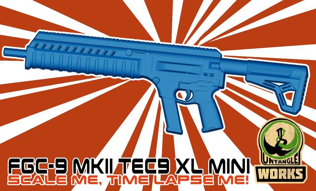 fgc9 mkii tec9 xl Mini 1 6 Rahmen 1to6scale fgc 9 fgc9mkii mk2 Modell scannt Repliken 3D print model - Mito3D