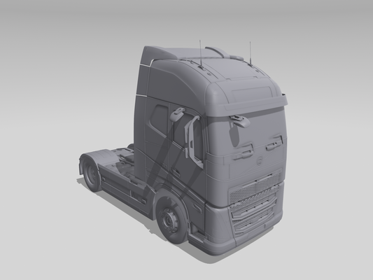 fh16 pesado dever alto caminhão 3d modelo stl jogos construção veículo transporte impressão arquivo realista réplica coleção 3d print model - Mito3D