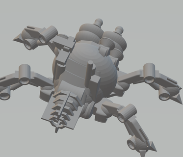 fhw battle force tik taak walking sonic cannon beacon doom grim dark robot toy wargaming 28mm scale 3d print model - Mito3D