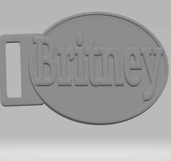 fhw hit baby one britney spears belt buckel buckle accessories 3d print model - Mito3D