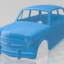 fíat 1200 granluce 1957 imprimible cuerpo coche vehiculo espacio scalextric Tamiya rc miniz radio controlar pasatiempo 1 24 28 32 18 3d print model - Mito3D