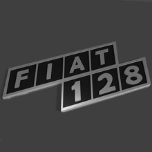 fiat 128 emblema vários de carro 3d print model - Mito3D