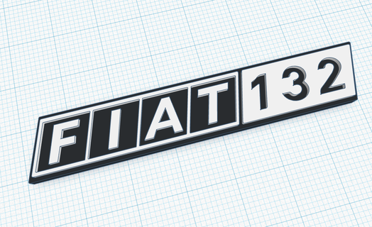Fiat 132 Abzeichen Emblem verschiedene Italienisch Logo Emblema 3d print model - Mito3D