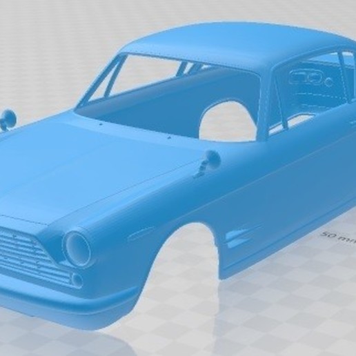fiat 2300 s coupé 1961 imprimable corps de la voiture jeu un fente le système scalextric sport shell rc radio contrôle passe-temps tamiya miniz 3D print model - Mito3D