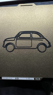 fiat 500 decor art silhouette car wall 3d print model - Mito3D