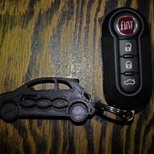 Fiat 500 Schlüsselbund Mode Schlüsselanhänger Zubehör 3d print model - Mito3D