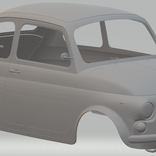 fiat 500 imprimible cuerpo del coche juego ranura scalextric tamiya rc miniz 3D print model - Mito3D