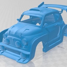 fiat 500 raid printable body car game slot scalextric tamiya rc miniz radio control hobby 1-24 1-28 1-32 1-18 crawler drift ninco fly kyosho scx axial traxxas micro 3d print model - Mito3D