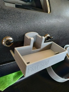 fiat 500 depolama Kutu akıllı telefon ayakta durmak parçalar yedek tamir etmek kendin yap değiştirme 3d print model - Mito3D