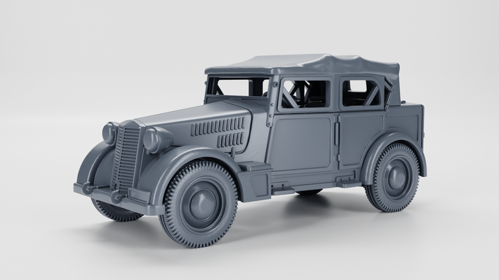 fiat 508 cm coloniale italy ww2 game car italian tank tanks war 28mm resin 3d print stl vehicle tabletop wargaming boltaction armored scale miniature 3d print model - Mito3D