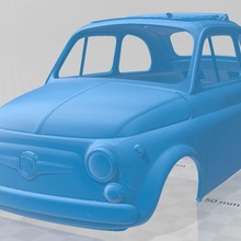 fiat 595 Abarth öz 1968 yazdırılabilir vücut araba oyun yuva ölçülü Tamiya rc miniz hobi mikro 3d print model - Mito3D