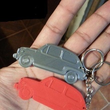fiat 600 fitito keychain key ring ball chain auto cars original car art 3d print model - Mito3D