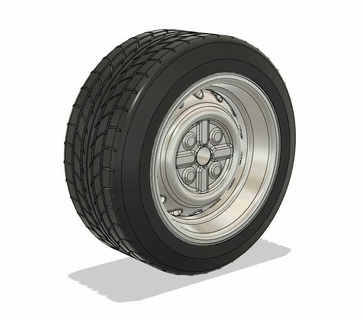 fiat abarth 1000tc steel wheels 1 24 - 18 3d print model - Mito3D
