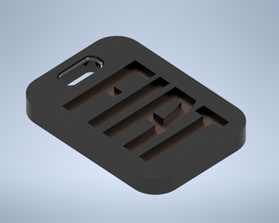 fiat logo emblem keychain keyring italian car key fashion design 3d print model - Mito3D