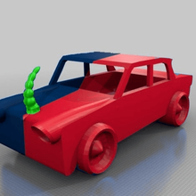 fiat luxus carro mit schasdoernchen - vom munde abgespart art sculture 3d print model - Mito3D