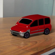fiat multiplat scale model car gadget vehicle toy decoration small 3d print model - Mito3D