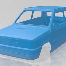 fíat panda 30 1980 imprimible cuerpo coche vehiculo juego espacio scalextric Tamiya rc miniz pasatiempo micro 3d print model - Mito3D