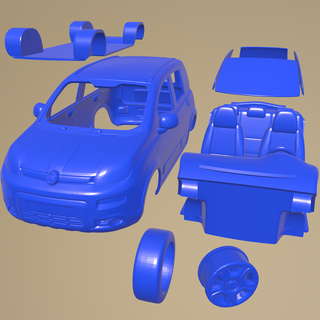 fiat panda citylife 2021 printable car separate parts body slot 1-10 scalextric tamiya rc miniz crawler kyosho axial traxxas micro 1-24 3d print model - Mito3D