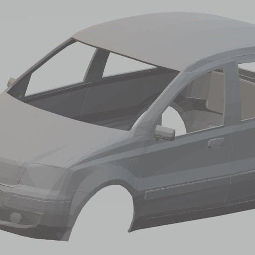 fiat panda imprimible cuerpo del coche sin luces juego ranura scalextric tamiya rc 3D print model - Mito3D
