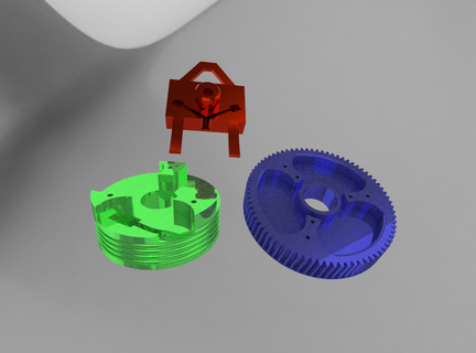 fiat panda window mechanism drive gear worm 3d print model - Mito3D