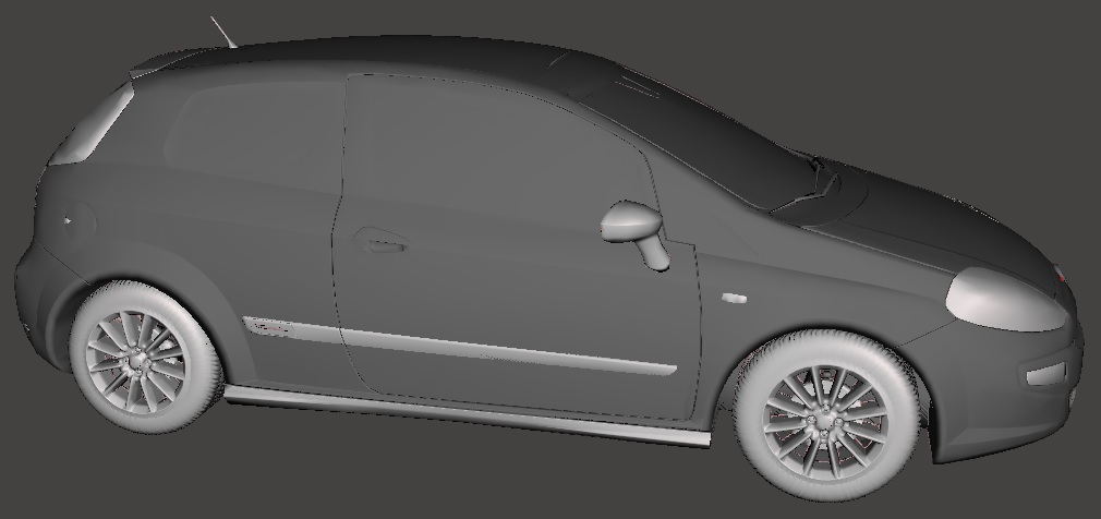 fiat punto spiel punkt 3D print model - Mito3D