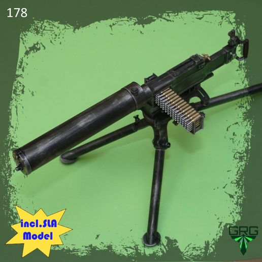 fíat fiestas 1914 escala 1 4 pistola rifle grg réplica armas Ametralladora 3D print model - Mito3D