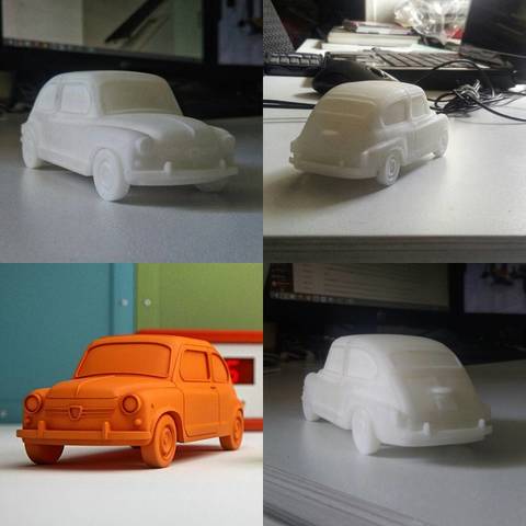 fiat 600 modèle à l'échelle gadget 3D print model - Mito3D