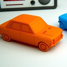fiat 128 scale model gadget toy hi poly car racing 3d print model - Mito3D