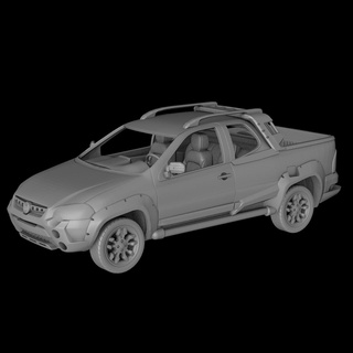 fiat strada adventure auto van automobile vehicle body model car transportation diorama 3d print model - Mito3D