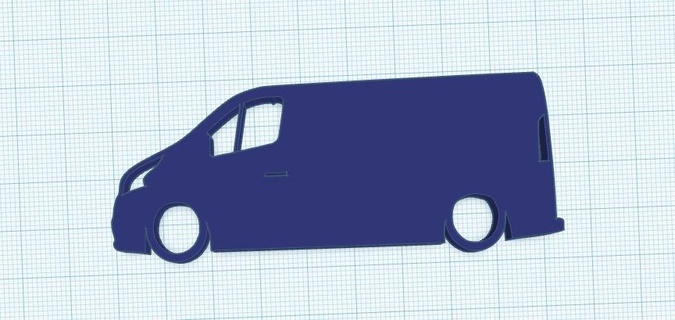 fíat tolentino camioneta panel llavero 3d print model - Mito3D