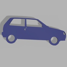 fiat uno keyring various key ring car mille one 3d print model - Mito3D