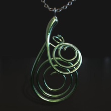 fibonacci growth nacklace jewelry 3d print model - Mito3D