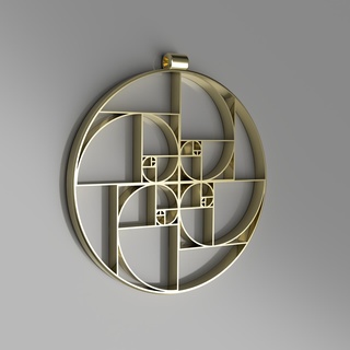 fibonacci medallón conjunto 3d print model - Mito3D
